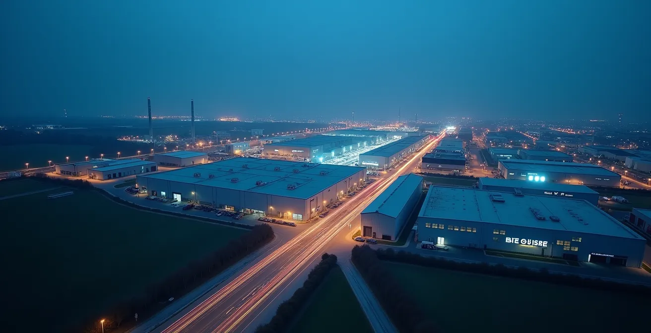 Cartographie visuelle des interconnexions économiques mondiales impactant une PME française