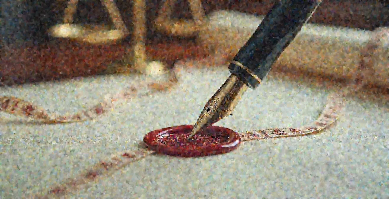 Documents juridiques et contrats disposés sur un bureau en bois avec une balance de justice floue en arrière-plan