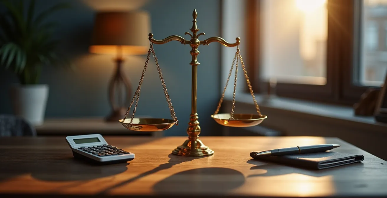 Balance symbolique représentant l'équilibre entre statut majoritaire et minoritaire du gérant SARL