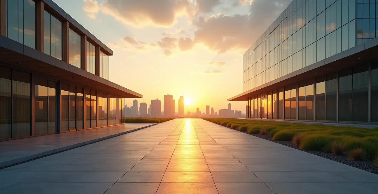 Deux chemins divergents dans un paysage d'affaires symbolisant le choix entre EURL et SASU