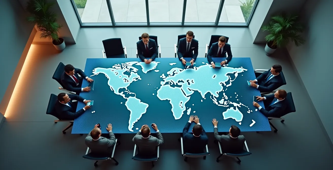 Carte stylisée de France avec des points lumineux représentant les réseaux de business angels